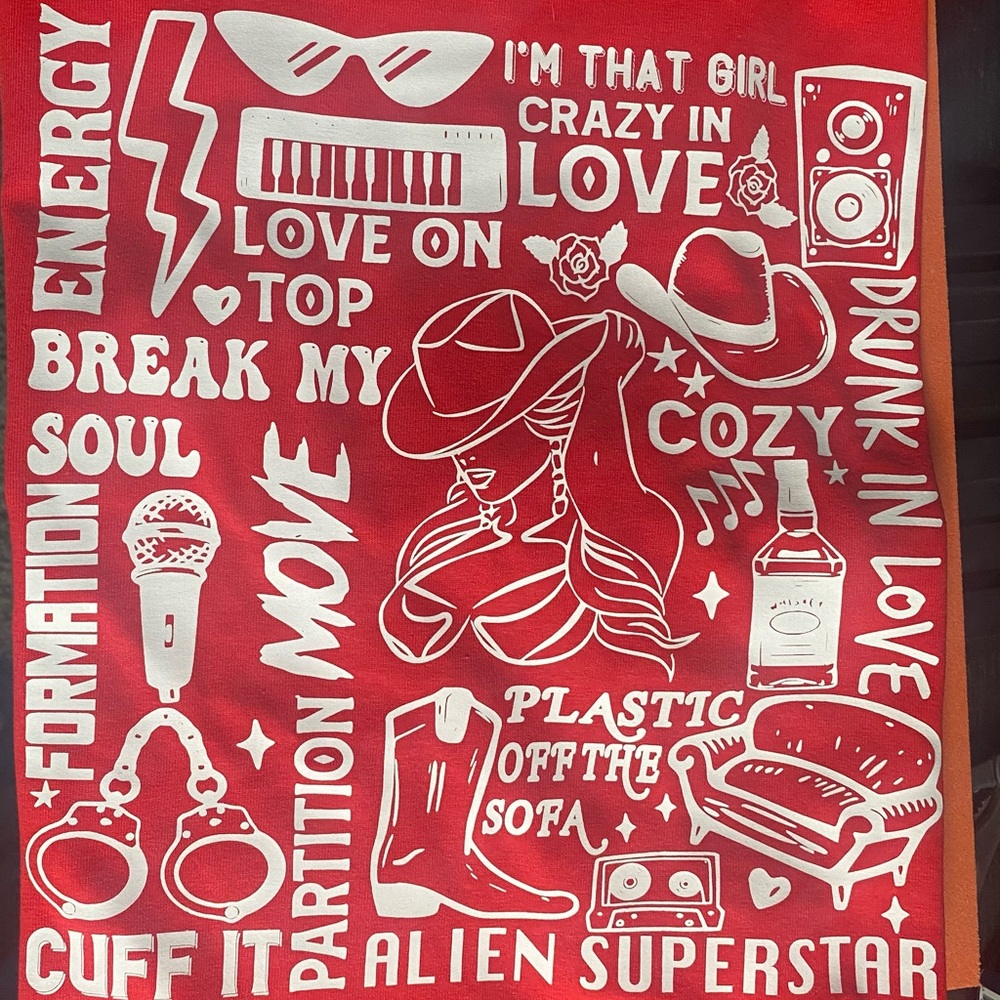 Custom Crafted Beyoncé collage graphic Tshirt